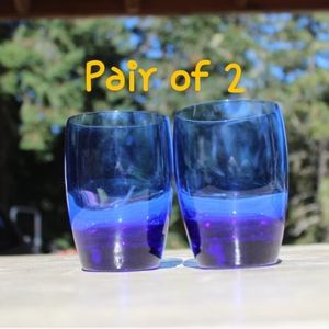 Vintage cobalt blue glasses Pair of 2